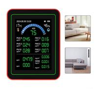 Professional Gas Detector and Air Quality Monitor Testing 18 Parameters Including Carbon Dioxide, Particulate Matter, and VOCs, with and 1200mAh(White)