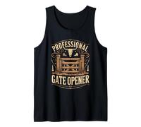 Professional Gate Opener Cow Cattle Farm Tank Top
