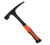 Professional Geological Hammer, Exploration Hammer High-Carbon Steel One-Piece Flat-Head Rock Pick, for Outdoor Geology Mineral Exploration