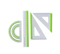 Professional Geometry Tool Set with Not Slip Edges Aluminum Rulers for Math Class Technical Drawing Lightweight Student Student Geometry Essential