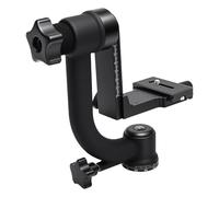Professional Gimbal Tripod Head, 360 Degree Panoramic Gimbal Head with Scale, Bubble Level, Quick Release Plate, for Miniature Telephoto DSLR Cameras Flashes, Max Loading Up to 44 lbs/20kg
