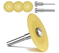 Professional Glass Cutter Blade, 2 Inch Mini Glass Cutting Disc 1mm Ultra-Thin Diamond Cutting Wheel for Chip-Free Slicing on Glasses, Ceramic, Tile, Jade and Crystal with 1/4 and 1/8 Inch Hex Shank