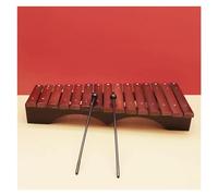 Professional Glockenspiel 15-note Red Xylophone Teaching Percussion Instrument 15-note Aluminum Plate Piano With Piano Bag(Wood)