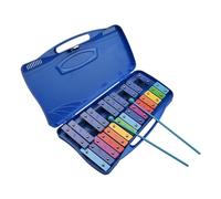 Professional Glockenspiel 25 Notes Glockenspiel Xylophone Hand Knock Xylophone Percussion Teaching Instrument 2 Mallets(Blue)