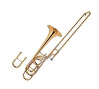 Professional Gold Lacquer Brass Body Bass Trombone