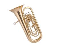 Professional Gold Lacquered Brass Tuba For Beginners And Orchestras In The Key Of B Flat With Four Side Keys. Professional Euphonium