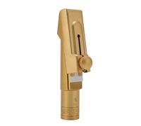 Professional Gold Plated Tenor, Gold Plated Brass Tenor Saxophone with Cap, Size 6 Metal Sax Mouthpiece, for Beginners and Professionals Lasting Bright Tone