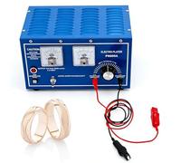 Professional Gold Plating Machine, Jewelry Plater Rectifier, Adjustable Voltage Gold Silver Electroplating Machine, Complete with Clamping Cables, for Plating Copper Nickel Chromium