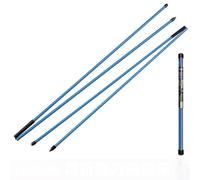Professional Golf Alignment Sticks - 2 Pack Collapsible Swing Trainer & Putting Aids with Clear Tube Case for Easy Carrying - Perfect for Golf Practice Training and Improvement - Blue