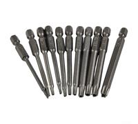 Professional Grade 11 Piece Torx Screwdriver Bit Set with Magnetic Heads, for Electric Drill Applications
