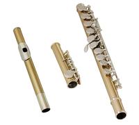 Professional Grade 16 Closed Hole C Flute in Green Bronze for Beginners and Students Music Education Flute Home Practice Flute Small Concert Flute Versatile Sound Flute