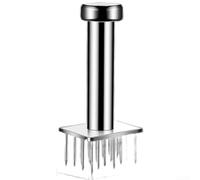 Professional Grade 304 Stainless Steel Meat Tenderizer Tool with Various Needle Counts for Effective Meat Fiber Breakdown and Flavor Enhancement (Square - 18 Pins)
