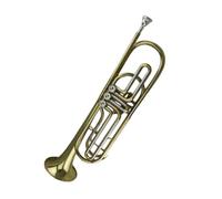 Professional Grade Bass Trumpet Beginner Trumpet | Gold-lacquer finish with cupronickel tuning slides