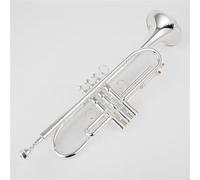 Professional Grade Bb Cornet Beginner Trumpet | Gold-Lacquer Finish on Brass Body(Silver-plated)