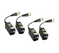 Professional Grade BNC to Cat6 Converter Supports 8MP CVBS with Anti-Interference CVBS Balun Disseminator