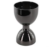 Professional Grade Cocktail Jigger in Sturdy Stainless Steel with Accurate Measurement Marks for Easy Mixing (Black)