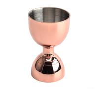 Professional Grade Cocktail Jigger in Sturdy Stainless Steel with Accurate Measurement Marks for Easy Mixing (Roses of gold)