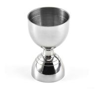 Professional Grade Cocktail Jigger in Sturdy Stainless Steel with Accurate Measurement Marks for Easy Mixing (Silver)