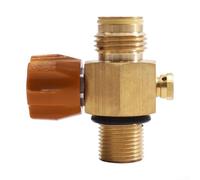 Professional Grade Diving Cylinder Valv to 5000 psi with Copper Construction and Dual Thread Compatibility (18mm Gold)
