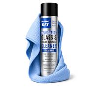 Professional-Grade Glass & Multi-Surface Cleaner 600ml with Premium Fish Scale Microfibre Cloth - Streak-Free Foam Spray for Glass, Mirrors, Windows, Tiles, & Smooth Plastics - Quick Drying