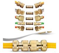 Professional Grade Hose Break Connector for 1/4 3/8 1/2 3/4 inch Hoses, Facilitates Efficient Water Flow (E 2pcs 3/8in)