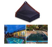 Professional Grade Leaf Nets For In-Ground Swimming Pools, Fine Mesh Swimming Pool Leaf Net Cover,Winter Cover Swimming Woven Polyethylene Material, Keeps Leaves Out Of Your Pool, 30 X 40FT Black