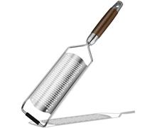 Professional-Grade Lemon Zester & Cheese Grater Ultra-Coarse Blades, Heavy-Duty Solid Wood Handle, Rust-Resistant Vegetable Shredder Essential Kitchen Tool