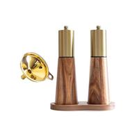 Professional Grade Salt & Pepper Mill Set - Stainless Steel Adjustable Grinders, for BBQ/Roast,with Ceramic Blades, Rust-Proof Kitchen Essentials