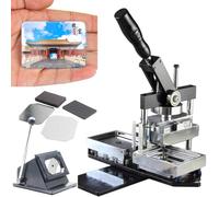 Professional-Grade Square Fridge Magnet Maker Machine 80 * 53 mm/90 * 65 mm Rotary All-Metal Tinplate Badge Making Kit with Mold/100 Sets of Consumables/Paper Cutter for DIY Crafts 90 * 65MM
