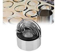 Professional Grade Stainless Steel Pastry Scraper Dough Blender Biscuit Cutter Set - Ergonomic Design with Common Baking Units for Easy Baking