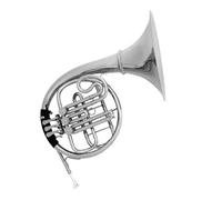 Professional Grade Three Key Single Row Split French Horn In The Key Of Bb Suitable For Educational Performances Professional French Horn(Silver)