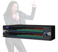 Professional Graphic Equalizer, Audio Digital Equalizador Noise Reduction, Two 31-Band Spectrum Display, with Customize 10 Preset Results, for Ktv Stage Performance