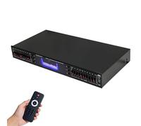 Professional Graphic Equalizer, HiFi Bluetooth Sound Equalizer with Dynamic Rhythm Visualizer, USB Playback and Remote Control for DJs and Music Producers