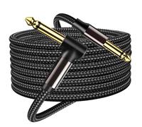 Professional Guitar Audio Cable 6.35mm Cable Mono Output Unbalanced Right Angle For Electric Guitar/Mandolin And Keyboard Etc(300cm)