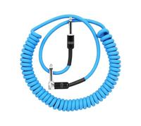 Professional Guitar Bass Anti Noise Sounds Cable Curly Instrument Connector Cable for Clear Signals Transmission Spring Coiled Instrument Wire