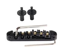 Professional Guitar Bridge Black 6 Strings Roller Saddle Locking Posts Guitar Bridge Posts And Wrench Guitar Accessories Guitar Bridge
