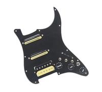 Professional Guitar Pickguard Pickup Guitar SSH Coil Split Pre Wired Shield Mini Dual 9K/15K(Zebra Bk)