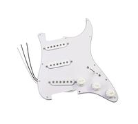 Professional Guitar Pickguard Pickup Pre Installed Pickguard Pickup With A Vintage Alnico 5 Single Coil Kit For Electric Guitars(White 3ply)