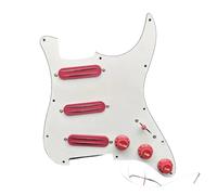 Professional Guitar Pickguard Pickup Professional Accessories Alnico 5 3 Piece Dual Coil Pickguard Pickup Electric Guitar SSS 9K Pre Wired(Pink w Bk)