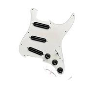 Professional Guitar Pickguard Pickup Professional Accessories Alnico 5 3 Piece Dual Coil Pickguard Pickup Electric Guitar SSS 9K Pre Wired(Bk w Wh)