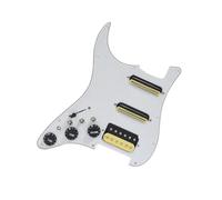 Professional Guitar Pickguard Pickup Professional Accessories Left/Right Hand SSH Coil Split Pre Wired Pickguard Pickup Two Mini Dual Coils(Left WH)