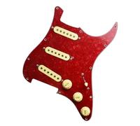 Professional Guitar Pickguard Pickup Red Single Coil Pickup Pre Wire Is For Electric Guitar Pickguards(Red with ivory)