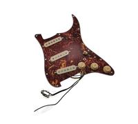 Professional Guitar Pickguard Pickup Suitable For Beginners The SSS Ainico 5 Single Coil Guitar Features A Pickguard And 7 Position Pickup(Red T)