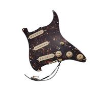 Professional Guitar Pickguard Pickup Suitable For Beginners The SSS Ainico 5 Single Coil Guitar Features A Pickguard And 7 Position Pickup(Brown)