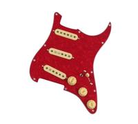 Professional Guitar Pickguard Pickup Suitable For Beginners The SSS Ainico 5 Single Coil Guitar Features A Pickguard And 7 Position Pickup(Red pearl)