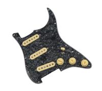 Professional Guitar Pickguard Pickup Suitable For Beginners The SSS Ainico 5 Single Coil Guitar Features A Pickguard And 7 Position Pickup(Black pearl)