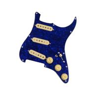 Professional Guitar Pickguard Pickup Suitable For Beginners The SSS Ainico 5 Single Coil Guitar Features A Pickguard And 7 Position Pickup(Blue pearl)