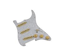 Professional Guitar Pickguard Pickup Suitable For Beginners The SSS Ainico 5 Single Coil Guitar Features A Pickguard And 7 Position Pickup(White pearl)