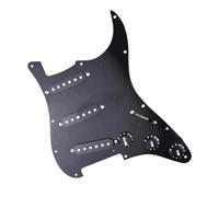 Professional Guitar Pickguard Pickup The Colorful Alnico 5 SSS Electric Guitar Pickguard Pickup Is Suitable For Beginners(3ply Bk)