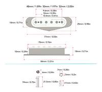 Professional Guitar Pickup 3Pcs 6 String Electric Acoustic Guitar Pickup Replacement Clear Sound Easy to Install for Musicians Performers Metal Wood (Maple)